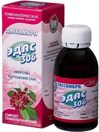 Фото Эдас-306, Пассамбра сироп гомеопатический 100 мл, 1 шт.