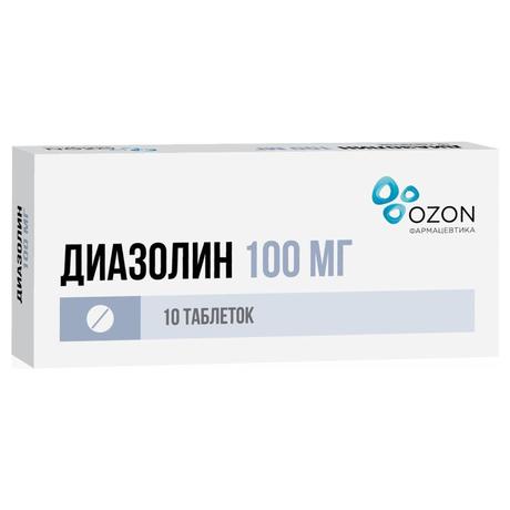 Фото Диазолин, таблетки 100 мг, 10 шт.