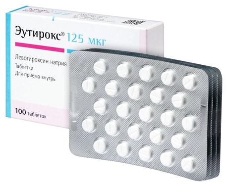 Фото Эутирокс, таблетки 125 мкг, 100 шт.