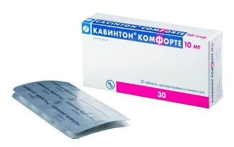 Фото Кавинтон Комфорте, таблетки растворимые 10 мг, 30 шт.