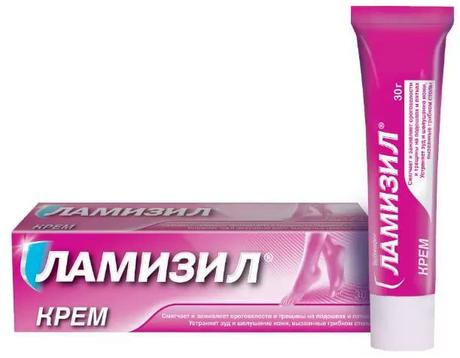 Фото Ламизил противогрибковое средство для лечения грибка стопы, тербинафин 1%, крем, 30 г