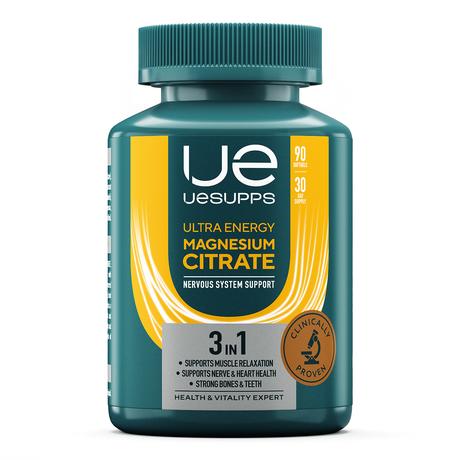 Фото UESUPPS Ультра Энерджи Магния Цитрат, капсулы, 90 шт.