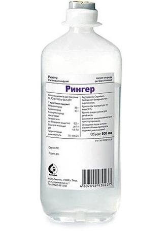 Фото Рингер, раствор для инфузий 500 мл, 10 шт.