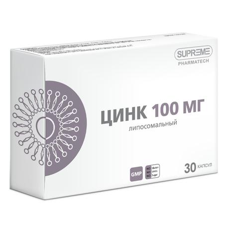 Фото Липосомальный цинк 100 мг капсулы, 30 шт.