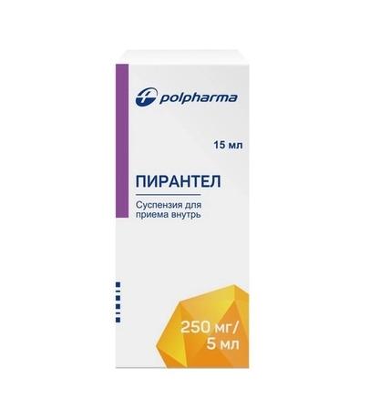 Фото Пирантел, суспензия 250 мг/5 мл, 15 мл