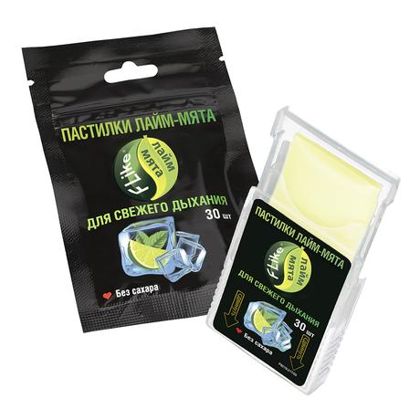 Фото FLIKE, пастилки для свежего дыхания (лайм-мята), 30 шт.