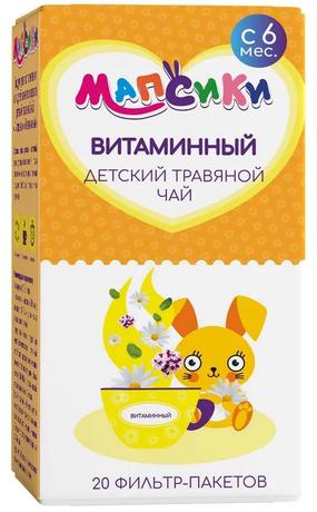 Фото Фитоежка Мапсики «Витаминный», детский травяной чай, пакетики 1.5 г, 20 шт.