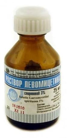 Фото Левомицетин, раствор спиртовой 3%, 25 мл (Тверская фармфабрика)
