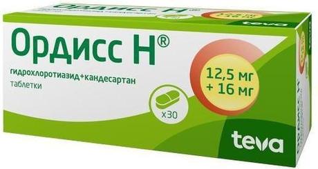 Фото Ордисс Н табл 12,5 мг +16 мг х60