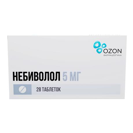 Фото Небиволол, таблетки 5 мг, 28 шт.