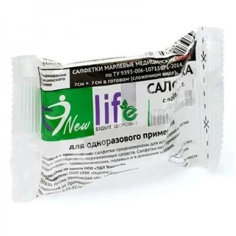 Фото Life New, салфетки стерильные, 7,5 смx7,5 см (8 сложений), 10 шт.