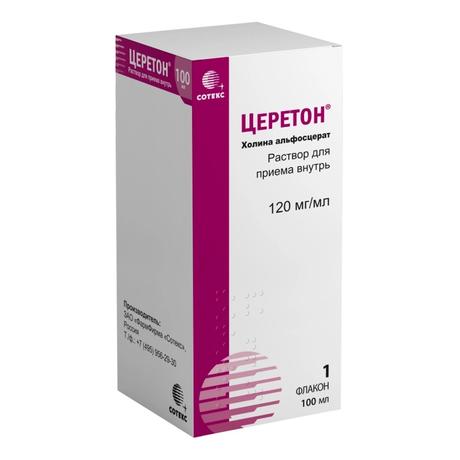 Фото Церетон раствор 120 мг/мл, флакон 100 мл+пипетка и адаптер, 1 шт.