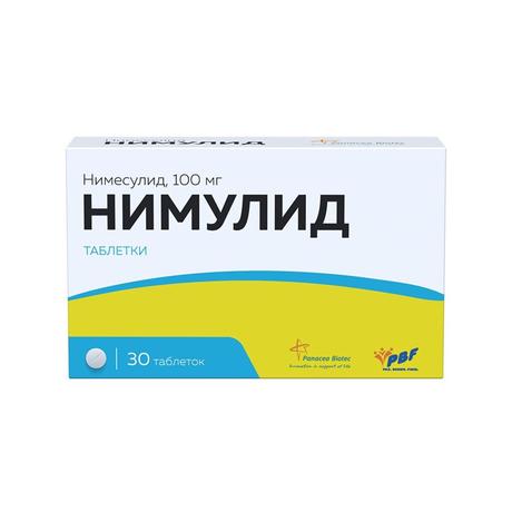 Фото Нимулид, таблетки 100 мг, 30 шт.