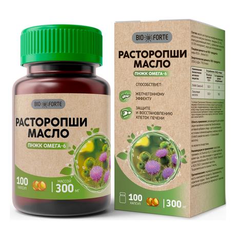 Фото Масло расторопши BioForte капсулы 300 мг, 100 шт.