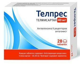 Фото Телпрес, таблетки 40 мг, 28 шт.