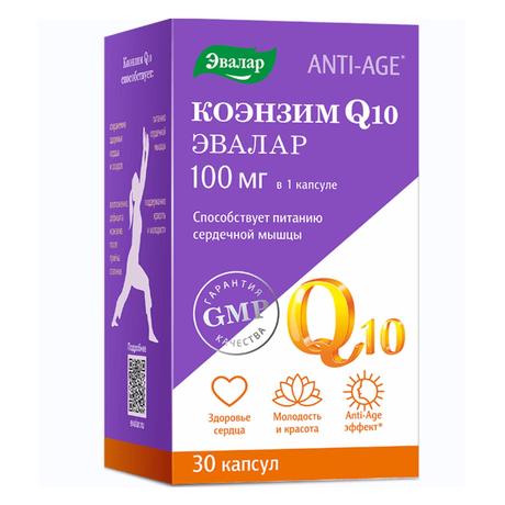 Фото Эвалар ANTI-AGE Коэнзим Q10, капсулы 100 мг, 30 шт.