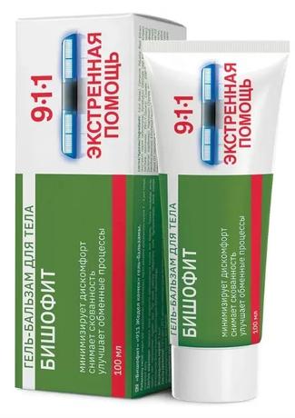 Фото 911 Бишофит гель-бальзам для тела при боли в суставах и мышцах 100 мл
