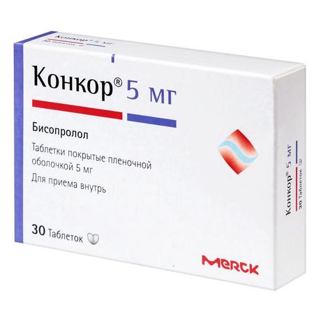 Фото Конкор, таблетки покрыт. плен. об. 5 мг, 30 шт.