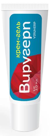 Фото Виругерп, крем-гель для ухода за кожей губ, туба, 15 мл