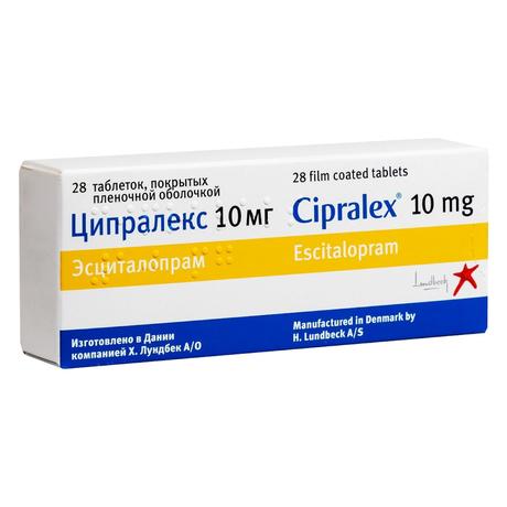 Фото Ципралекс, таблетки 10 мг, 28 шт.