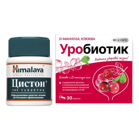 Набор Цистон табл х100 и Д-манноза Уробиотик BioForte капс х30