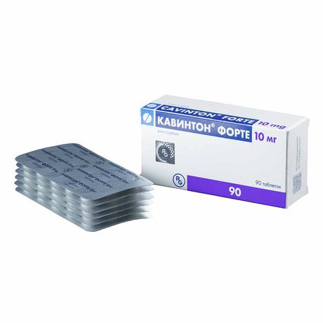 Фото Кавинтон форте, таблетки 10 мг, 90 шт.