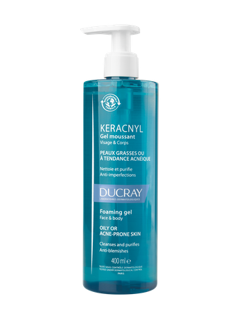Фото Ducray Keracnyl гель для лица и тела очищающий, 400 мл