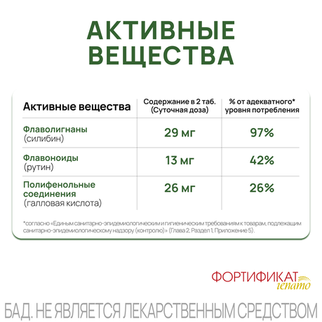 Фото Фортификат Гепато таблетки, 30 шт.