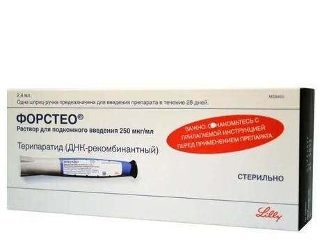 Фото Форстео, раствор для подкожного введения 250 мкг/мл 2,4 мл шпр-ручк 2,4 мл