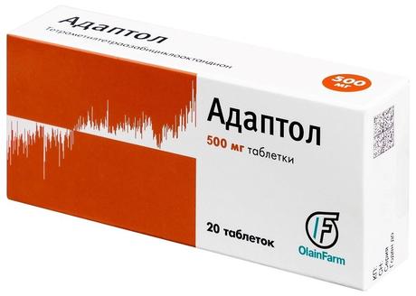Фото Адаптол, таблетки 500 мг, 20 шт.