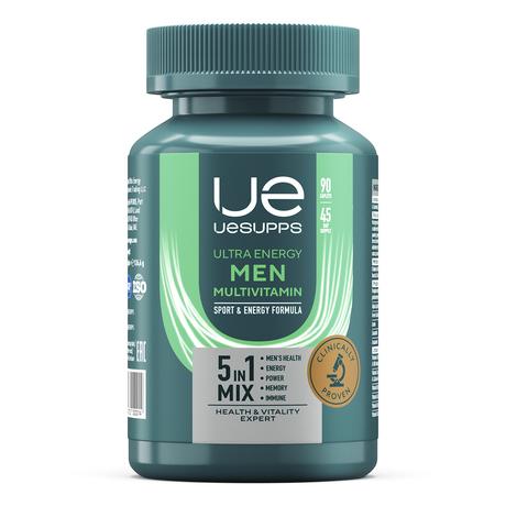 Фото UESUPPS Ультра Энерджи Мен Мультивитамин Формула, таблетки, 90 шт.