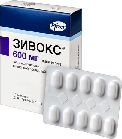 Фото Зивокс, таблетки 600 мг, 10 шт.