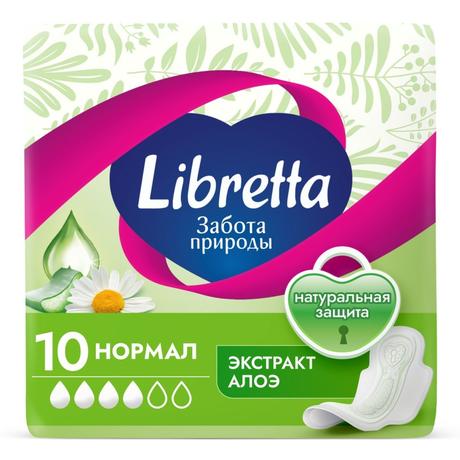 Фото Прокладки Libretta Забота Природы Нормал, с мягкой поверхностью, 10 шт.