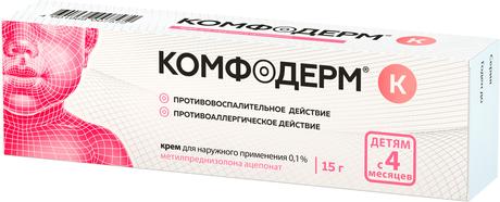 Фото Комфодерм К, крем 0.1%, 15 г