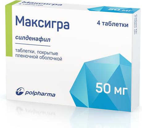 Фото Максигра, таблетки покрыт. плен. об. 50 мг, 4 шт.