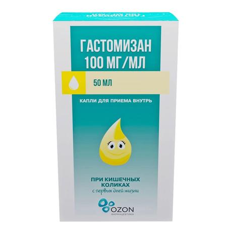 Фото Гастомизан, капли для приема внутрь 100 мг/мл, флакон 50 мл