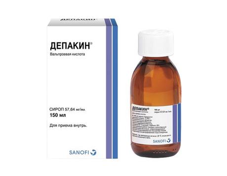 Фото Депакин, сироп 57,64 мг/мл, 150 мл