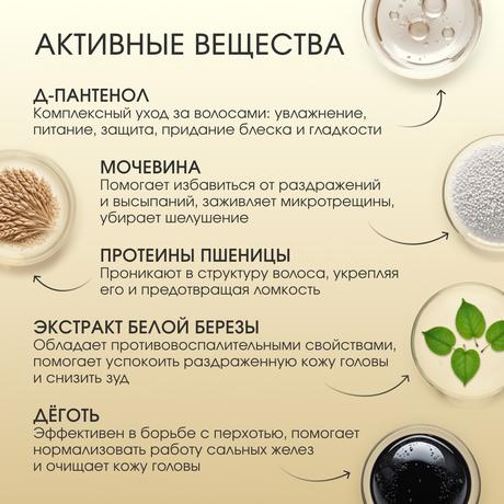 Фото Шампунь Дегтярный ComForte для всех типов волос, с березовым дегтем флакон 150 мл