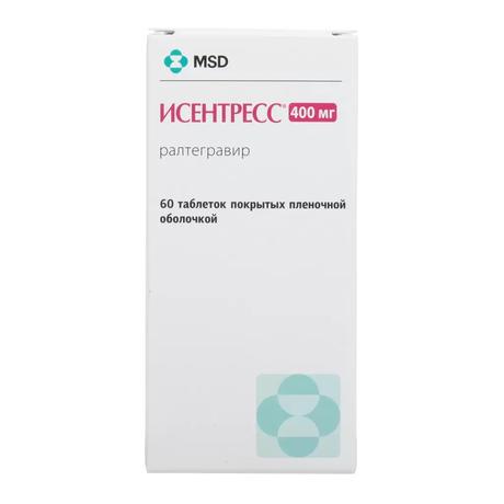 Фото Исентресс, таблетки 400 мг, флакон 60 шт.