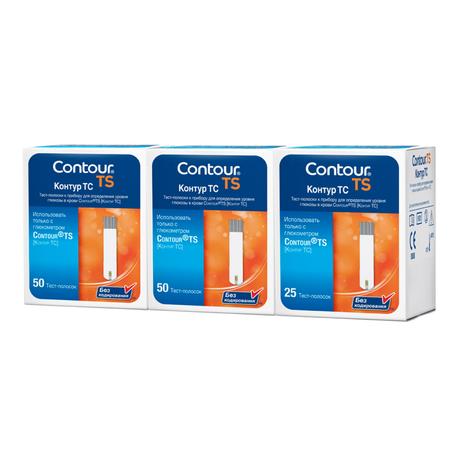 Фото Контур Плюс, набор тест-полоски для глюкометра, 2 уп. по 50 шт.(+25 шт.)