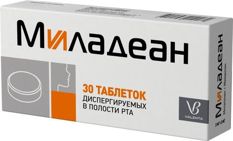 Фото Миладеан, таблетки диспергируемые 3 мг+5 мг, 30 шт.