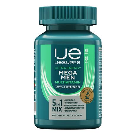 Фото UESUPPS Ультра Энерджи Мега Мен Мультивитамин, капсулы, 60 шт.