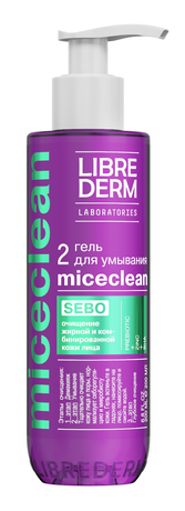 Фото Либридерм Miceclean Sebo, гель для умывания для жирной и комбинированной кожи, 200 мл