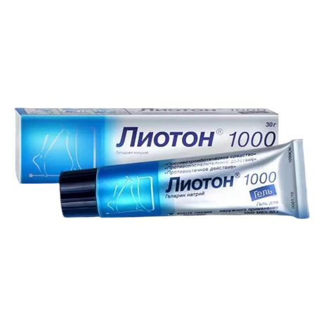 Фото Лиотон 1000, гель 1000 МЕ/г, 30 г