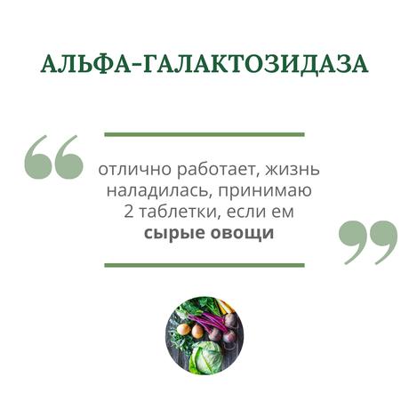 Фото Фермент Альфа-Галактозидаза, таблетки 0,3 г, 60 шт.