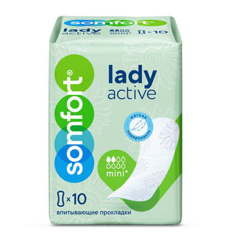 Фото Somfort Lady прокладки Active Mini, 10 шт.