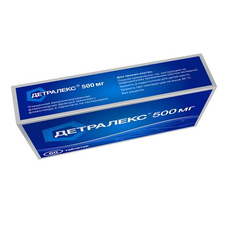 Фото Детралекс, таблетки покрыт. плен. об. 500 мг, 60 шт.