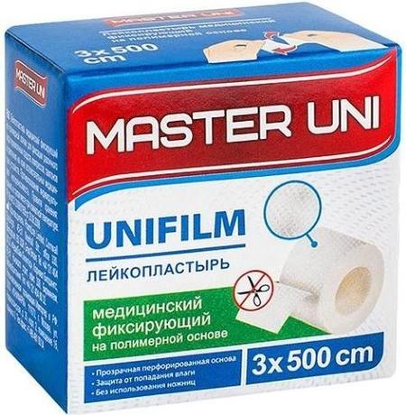 Фото Master Uni Unifilm, лейкопластырь на полимерной основе 3 х 500 см