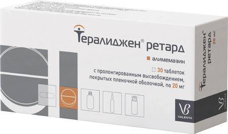 Фото Тералиджен ретард таблетки, покрытые пленочной оболочкой 20 мг, 30 шт.