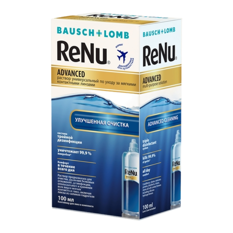 Фото ReNu Advanced, раствор для контактных линз (с контейнером) 100 мл